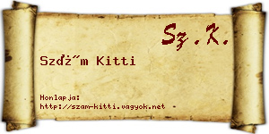 Szám Kitti névjegykártya